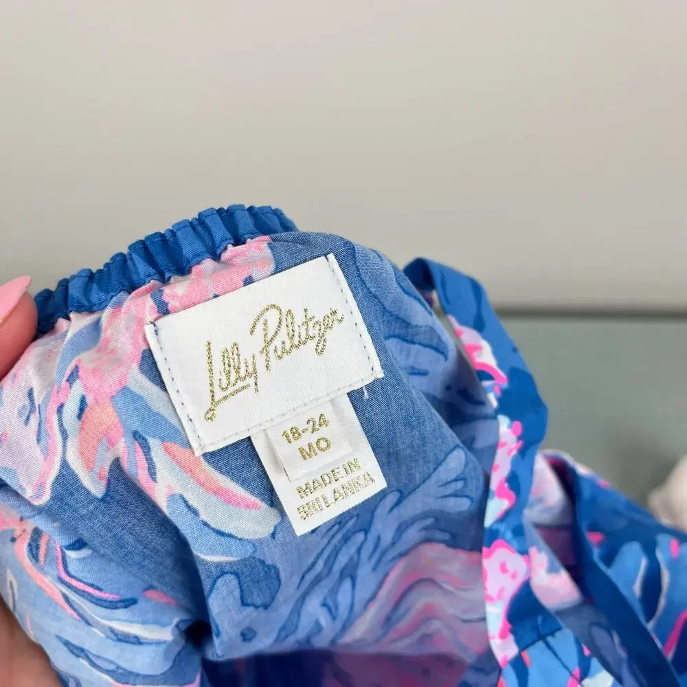 Lilly Pulitzer Rebekah Infant Dress Multi for the Fans 18-24 Months